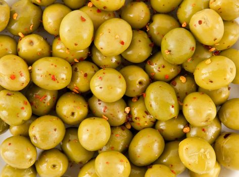 green olives as background
