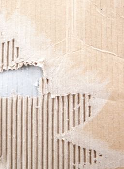 Corrugated cardboard.