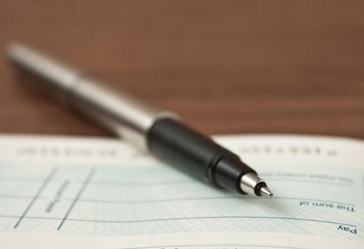Pen and a chequebook