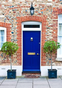 nice blue front door