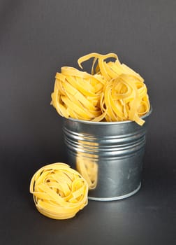 tagliatelle in a  tin