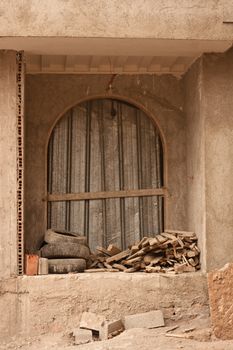 Derelict building site in Morocco