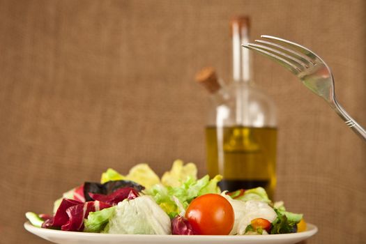 salad on hessian