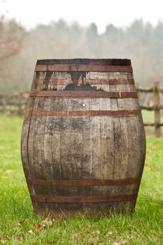 wooden barrel