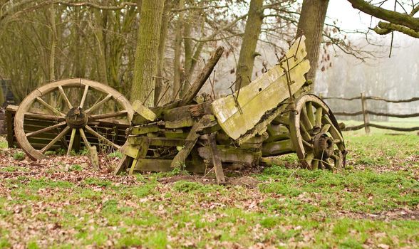 old wooden cart
