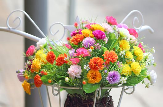 Close up bouquet of flowers