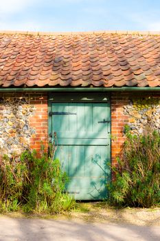 blue barn door