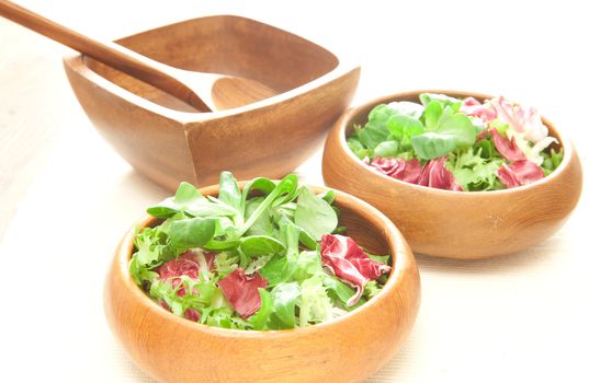 Two bowls of salad
