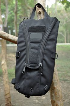 The Camelback hydration system or camel bag is backpack containing drinking water.