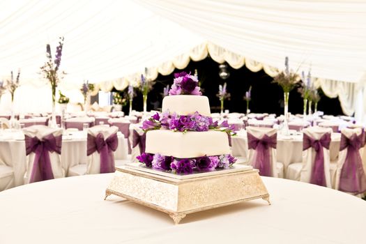 wedding cake in a venue