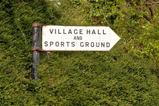 village hall sign