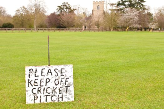 cricket green sign