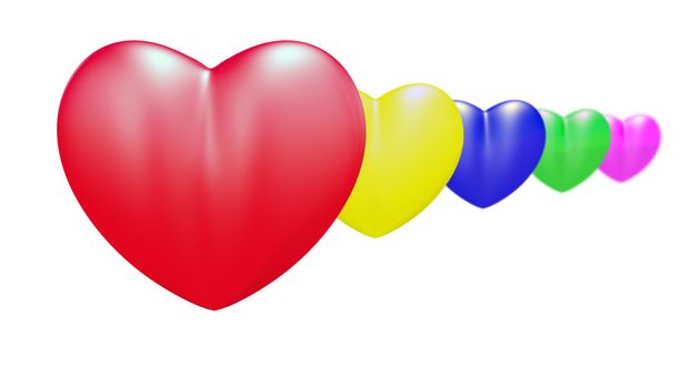 Group of Hearts. Saint Valentines Day icon.