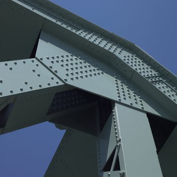 Structure of a bridge and blue sky