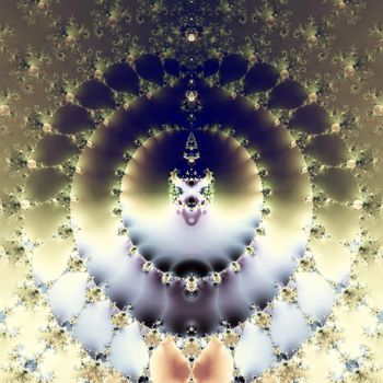 Original fractal design, abstract art, psychedelic sun