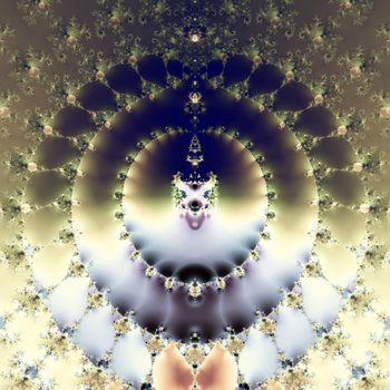 Original fractal design, abstract art, psychedelic sun