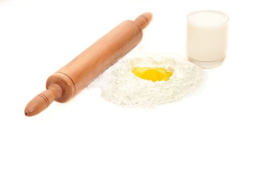 Egg and flour with roller