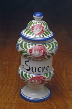 pot with earthenware sugar