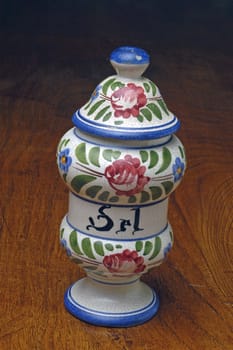 pot with earthenware salt