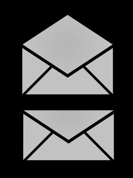 An illustrative stationery envelope on a blank background