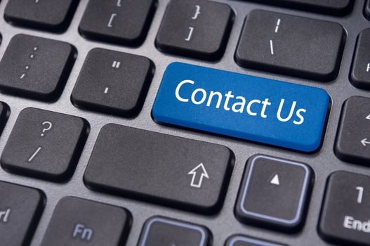 A contact us message on enter key of keyboard, for online communications.