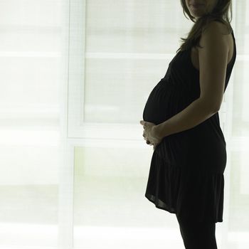 Pregnant woman silhouette