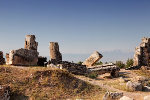 Ruins of ancient Hierapolis in Turkey
