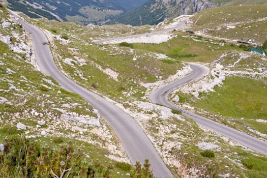 Montenegro, Hairpin mountain route, Durmitor national park.