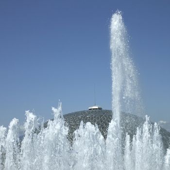 Water fountains and dome