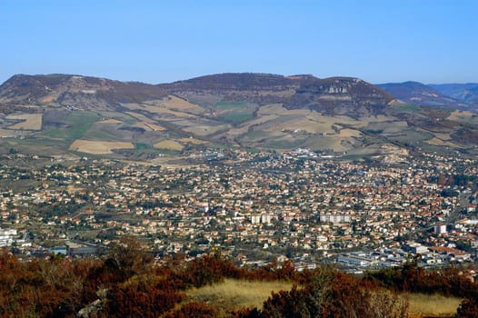 French city of Millau seen high