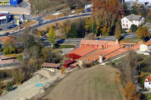 French city of Millau seen high