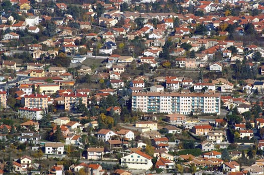 French city of Millau seen high