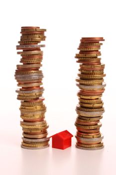 Pile of Euro coins showing priice raisings