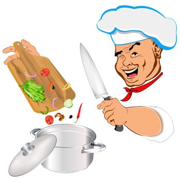 Funny Chef and best food for Gourmet