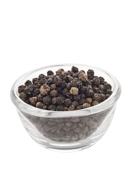 close up of black peppercorns