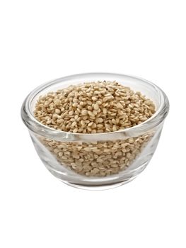 close up of a bowl of sesame seeds