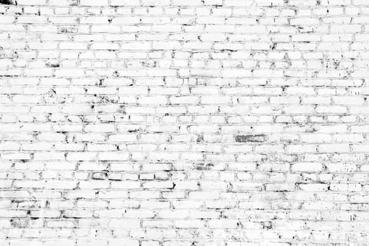 Old brick wall with white bricks