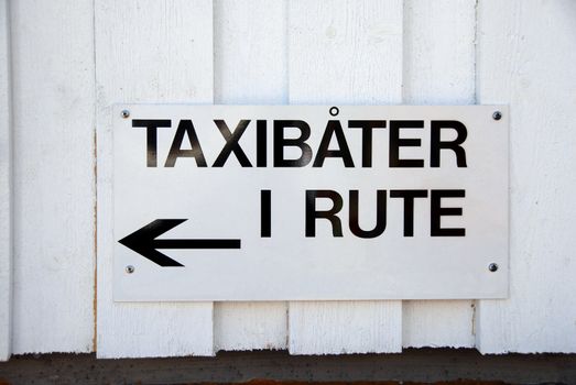 Taxi Boat Sign, Norway 2008.