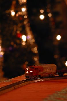 Norwegian christmas. 
Electrical Toy train.
It`s only at christmas this train is up.