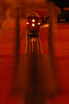 Norwegian christmas.
Electrical Toy train.
It`s only at christmas this train is up.