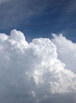 Clouds. A view from a window of the plane