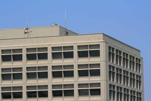 Close up of a modern building.
