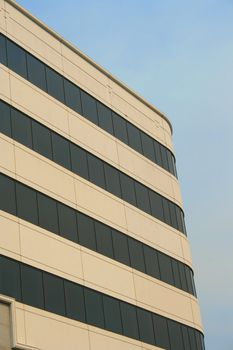 Close up of a modern building.
