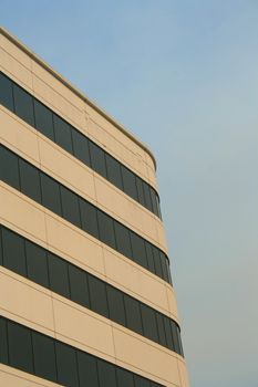 Close up of a modern building.
