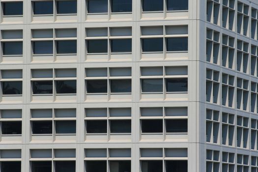 Close up of the modern building windows.
