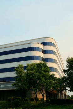 Close up of a modern building.
