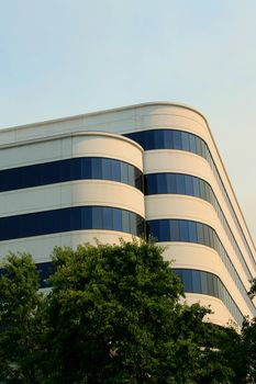 Close up of a modern building.
