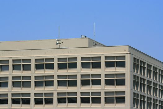 Close up of a modern building.
