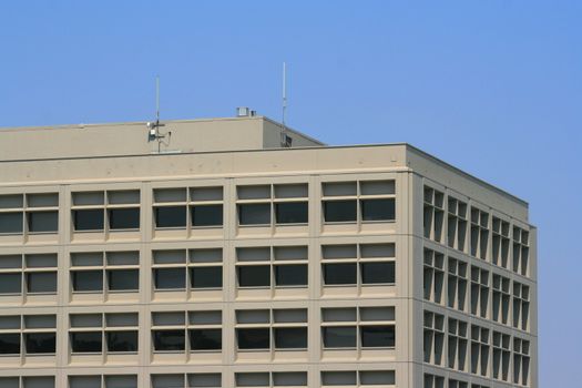 Close up of a modern building.
