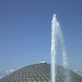 Water fountains and dome